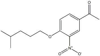 1-{4-[(4-methylpentyl)oxy]-3-nitrophenyl}ethan-1-one Structure