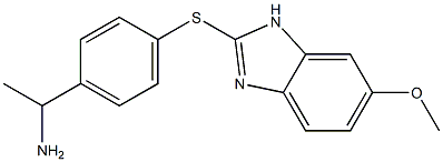 1-{4-[(6-methoxy-1H-1,3-benzodiazol-2-yl)sulfanyl]phenyl}ethan-1-amine Structure