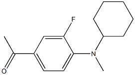 1-{4-[cyclohexyl(methyl)amino]-3-fluorophenyl}ethan-1-one Structure