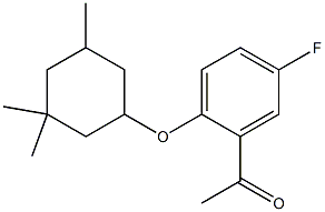 1-{5-fluoro-2-[(3,3,5-trimethylcyclohexyl)oxy]phenyl}ethan-1-one Structure