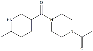1-acetyl-4-[(6-methylpiperidin-3-yl)carbonyl]piperazine 구조식 이미지