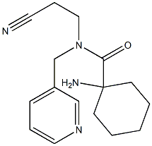 1-amino-N-(2-cyanoethyl)-N-(pyridin-3-ylmethyl)cyclohexane-1-carboxamide 구조식 이미지