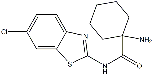 1-amino-N-(6-chloro-1,3-benzothiazol-2-yl)cyclohexane-1-carboxamide Structure