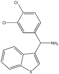 1-benzothiophen-3-yl(3,4-dichlorophenyl)methanamine Structure