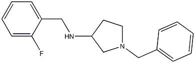 1-benzyl-N-[(2-fluorophenyl)methyl]pyrrolidin-3-amine Structure