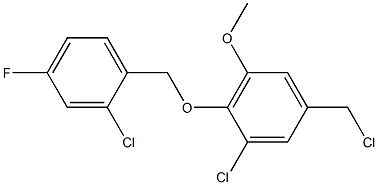 1-chloro-2-[(2-chloro-4-fluorophenyl)methoxy]-5-(chloromethyl)-3-methoxybenzene Structure