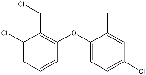 1-chloro-3-(4-chloro-2-methylphenoxy)-2-(chloromethyl)benzene 구조식 이미지