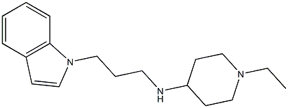 1-ethyl-N-[3-(1H-indol-1-yl)propyl]piperidin-4-amine Structure