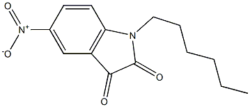 1-hexyl-5-nitro-2,3-dihydro-1H-indole-2,3-dione 구조식 이미지
