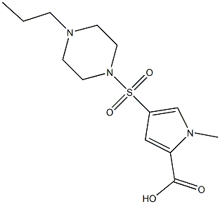 1-methyl-4-[(4-propylpiperazin-1-yl)sulfonyl]-1H-pyrrole-2-carboxylic acid 구조식 이미지