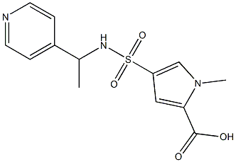 1-methyl-4-{[(1-pyridin-4-ylethyl)amino]sulfonyl}-1H-pyrrole-2-carboxylic acid 구조식 이미지