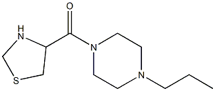 1-propyl-4-(1,3-thiazolidin-4-ylcarbonyl)piperazine Structure