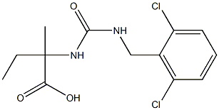 2-({[(2,6-dichlorophenyl)methyl]carbamoyl}amino)-2-methylbutanoic acid 구조식 이미지