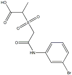 2-({[(3-bromophenyl)carbamoyl]methane}sulfonyl)propanoic acid Structure