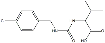 2-({[(4-chlorophenyl)methyl]carbamoyl}amino)-3-methylbutanoic acid Structure