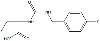 2-({[(4-fluorobenzyl)amino]carbonyl}amino)-2-methylbutanoic acid Structure