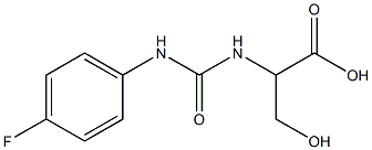 2-({[(4-fluorophenyl)amino]carbonyl}amino)-3-hydroxypropanoic acid Structure