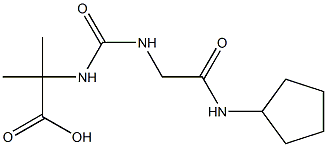 2-({[(cyclopentylcarbamoyl)methyl]carbamoyl}amino)-2-methylpropanoic acid Structure