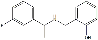 2-({[1-(3-fluorophenyl)ethyl]amino}methyl)phenol 구조식 이미지