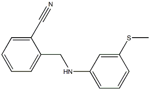 2-({[3-(methylsulfanyl)phenyl]amino}methyl)benzonitrile Structure