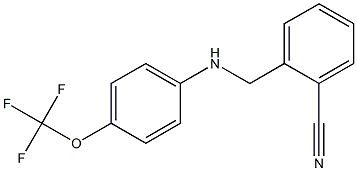 2-({[4-(trifluoromethoxy)phenyl]amino}methyl)benzonitrile Structure