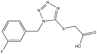 2-({1-[(3-fluorophenyl)methyl]-1H-1,2,3,4-tetrazol-5-yl}sulfanyl)acetic acid 구조식 이미지