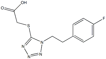 2-({1-[2-(4-fluorophenyl)ethyl]-1H-1,2,3,4-tetrazol-5-yl}sulfanyl)acetic acid 구조식 이미지