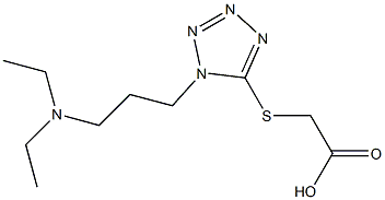 2-({1-[3-(diethylamino)propyl]-1H-1,2,3,4-tetrazol-5-yl}sulfanyl)acetic acid 구조식 이미지