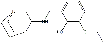2-({1-azabicyclo[2.2.2]octan-3-ylamino}methyl)-6-ethoxyphenol 구조식 이미지