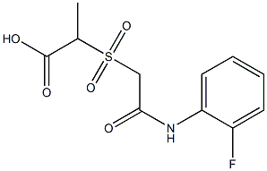 2-({2-[(2-fluorophenyl)amino]-2-oxoethyl}sulfonyl)propanoic acid Structure