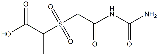 2-({2-[(aminocarbonyl)amino]-2-oxoethyl}sulfonyl)propanoic acid Structure