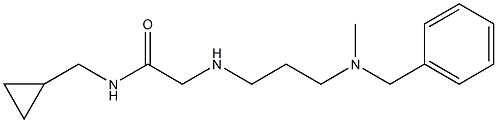 2-({3-[benzyl(methyl)amino]propyl}amino)-N-(cyclopropylmethyl)acetamide 구조식 이미지