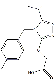 2-({4-[(4-methylphenyl)methyl]-5-(propan-2-yl)-4H-1,2,4-triazol-3-yl}sulfanyl)acetic acid Structure