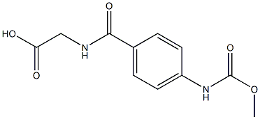 2-({4-[(methoxycarbonyl)amino]phenyl}formamido)acetic acid 구조식 이미지