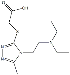 2-({4-[2-(diethylamino)ethyl]-5-methyl-4H-1,2,4-triazol-3-yl}sulfanyl)acetic acid 구조식 이미지