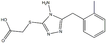 2-({4-amino-5-[(2-methylphenyl)methyl]-4H-1,2,4-triazol-3-yl}sulfanyl)acetic acid 구조식 이미지