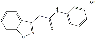 2-(1,2-benzoxazol-3-yl)-N-(3-hydroxyphenyl)acetamide Structure