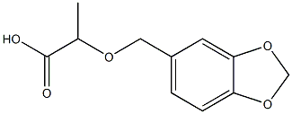 2-(1,3-benzodioxol-5-ylmethoxy)propanoic acid 구조식 이미지