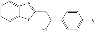 2-(1,3-benzothiazol-2-yl)-1-(4-chlorophenyl)ethan-1-amine 구조식 이미지