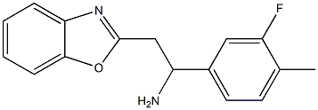 2-(1,3-benzoxazol-2-yl)-1-(3-fluoro-4-methylphenyl)ethan-1-amine 구조식 이미지