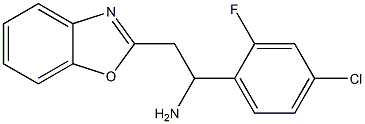 2-(1,3-benzoxazol-2-yl)-1-(4-chloro-2-fluorophenyl)ethan-1-amine 구조식 이미지