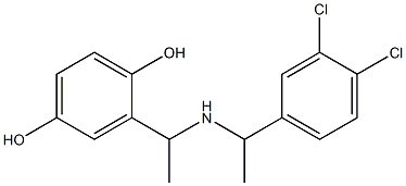 2-(1-{[1-(3,4-dichlorophenyl)ethyl]amino}ethyl)benzene-1,4-diol Structure