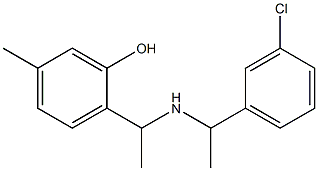 2-(1-{[1-(3-chlorophenyl)ethyl]amino}ethyl)-5-methylphenol Structure
