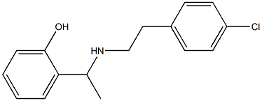 2-(1-{[2-(4-chlorophenyl)ethyl]amino}ethyl)phenol Structure