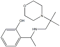 2-(1-{[2-methyl-2-(morpholin-4-yl)propyl]amino}ethyl)phenol 구조식 이미지