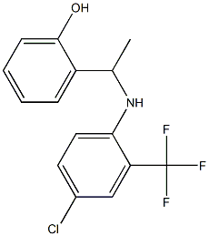 2-(1-{[4-chloro-2-(trifluoromethyl)phenyl]amino}ethyl)phenol 구조식 이미지