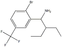 2-(1-amino-2-ethylbutyl)-1-bromo-4-(trifluoromethyl)benzene 구조식 이미지