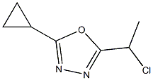 2-(1-chloroethyl)-5-cyclopropyl-1,3,4-oxadiazole 구조식 이미지