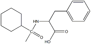 2-(1-cyclohexylacetamido)-3-phenylpropanoic acid 구조식 이미지