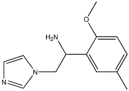 2-(1H-imidazol-1-yl)-1-(2-methoxy-5-methylphenyl)ethanamine 구조식 이미지